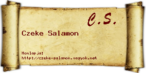 Czeke Salamon névjegykártya